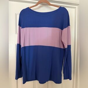 Lilly Pulitzer Vibrant Blue and Soft Pink Long Sleeve Tee